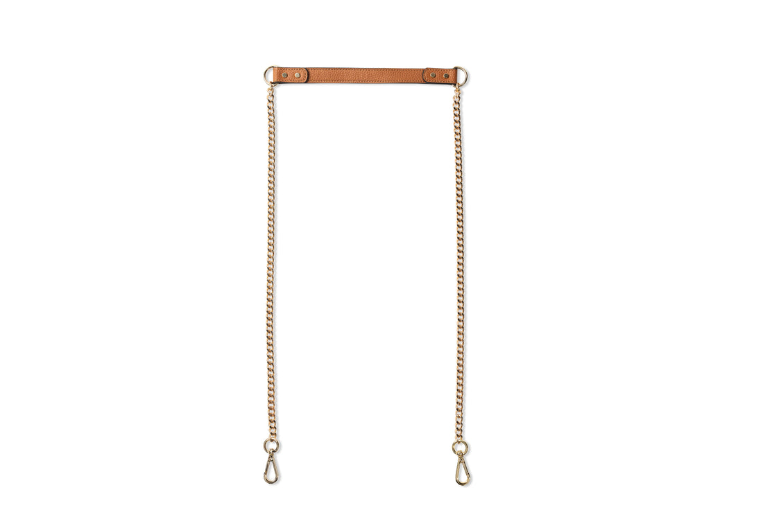 Tan Gold Chain Strap